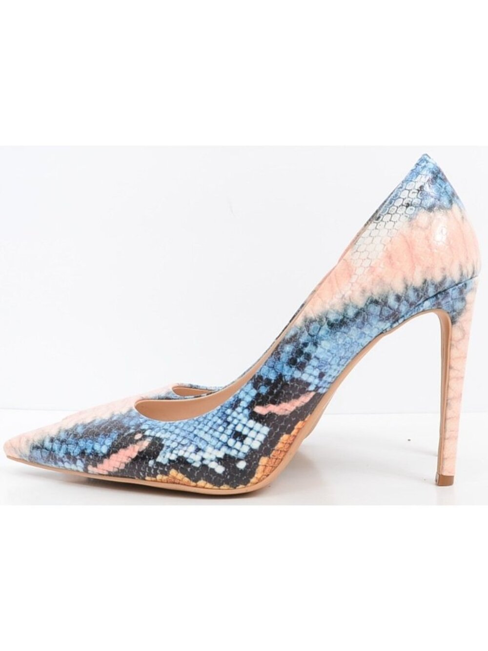 Women's Colorful Snake Print Size 8.5 Classic Pointy Toe Stiletto Heels Pumps - Picture 5 of 8